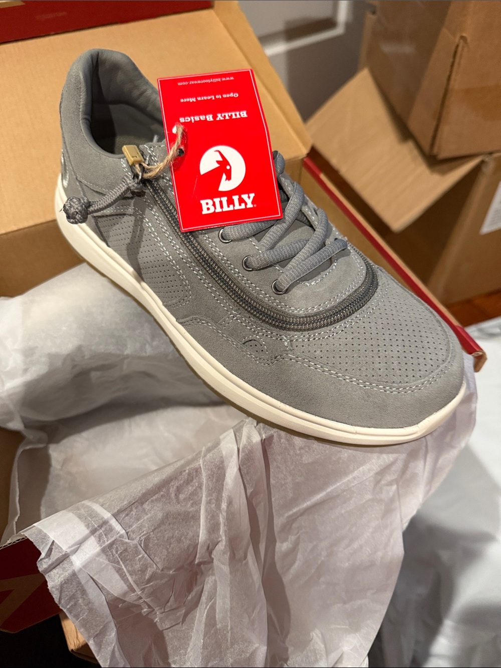 BILLY Women’s Gray Suede Comfort Sneaker